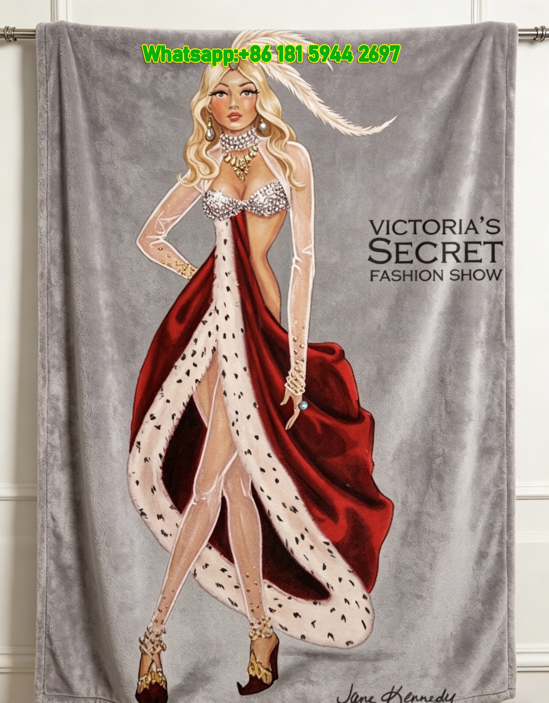 victorias secret angel flannel sofa throw blanket V181
